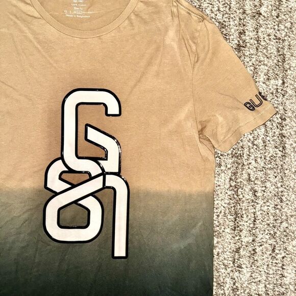 GUESS Men's Filip Logo Slim Fit Crew Neck Tee T-Shirt - Picture 6 of 7